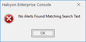 An image showing the No Alerts Found message